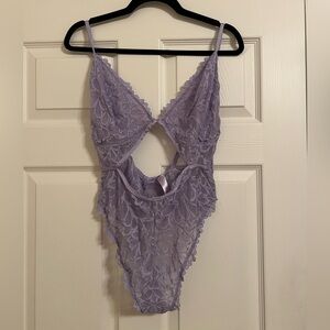Lavender Lace Lingerie Bodysuit